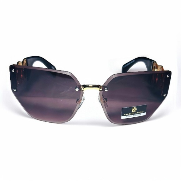 Black Cat-Eye Sunglasses with Gradient Lenses - Picture 1 of 5